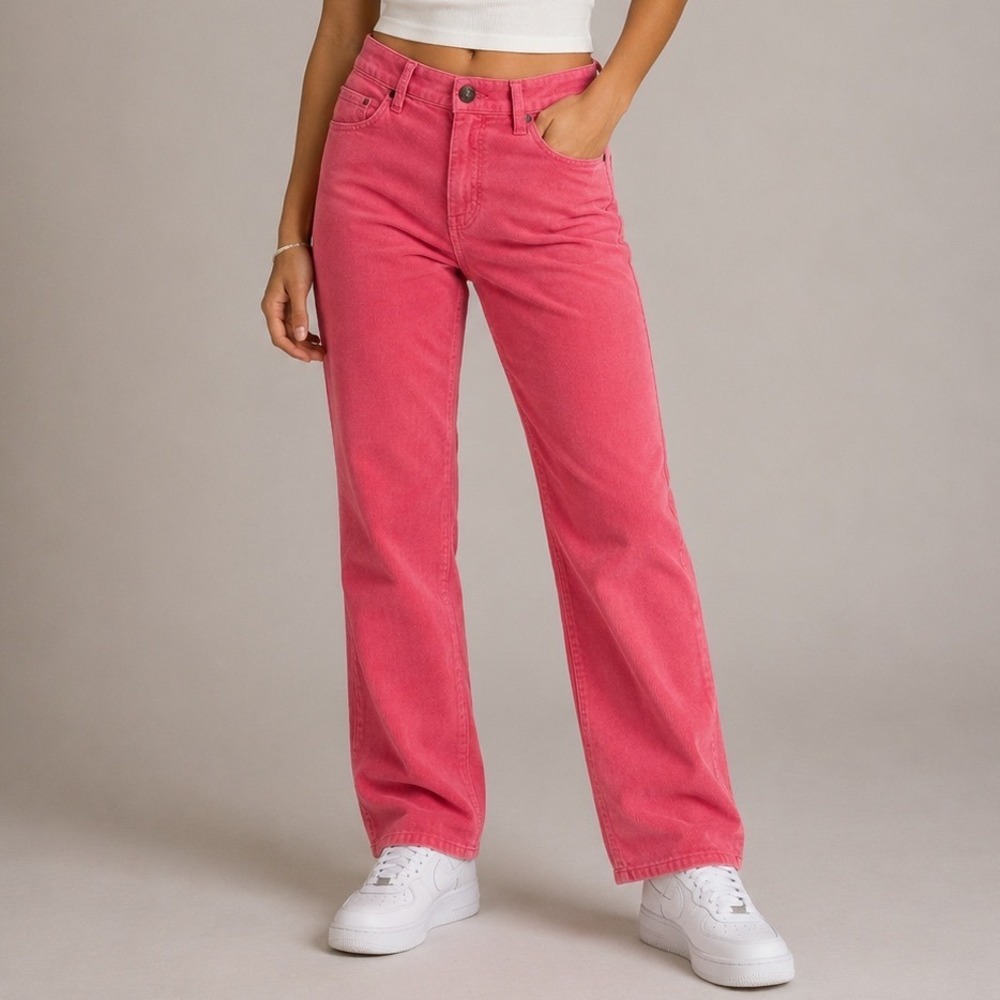 Talbots Corduroy Pants Straight Leg Pink Casual Comfort‎ Size 12 |O1